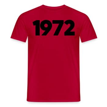 1972 Fødselsår - Mænd T-shirt - rød - Foran - AI Model Male 178 dark (178cm)