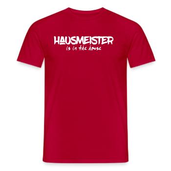 Caretaker is in the House - Men's T-Shirt - red - Front - AI Model Male 178 dark (178cm)