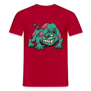 zombie dog - Men's T-Shirt - red - Front - AI Model Male 178 dark (178cm)