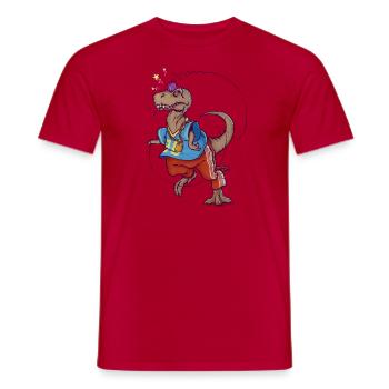 DINO 90 - Männer T-Shirt - Rot - Vorne - AI Model Male 178 dark (178cm)