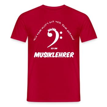 Musiklehrer Achterbahn - Männer T-Shirt - Rot - Vorne - AI Model Male 178 dark (178cm)