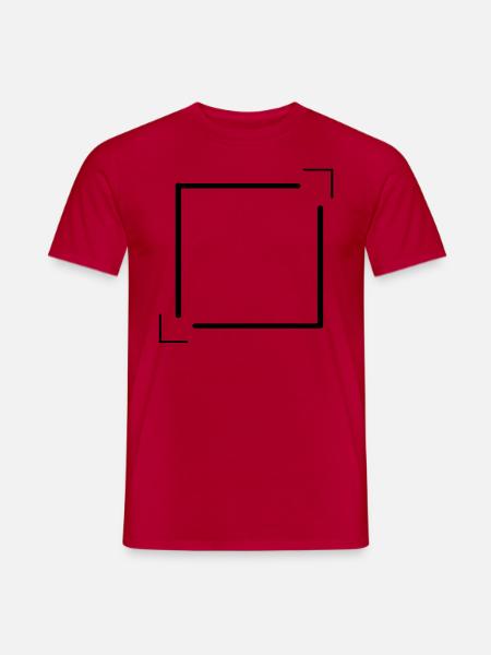 Linien Rahmen mit Ecken Deko Geschenk - Männer T-Shirt - Rot