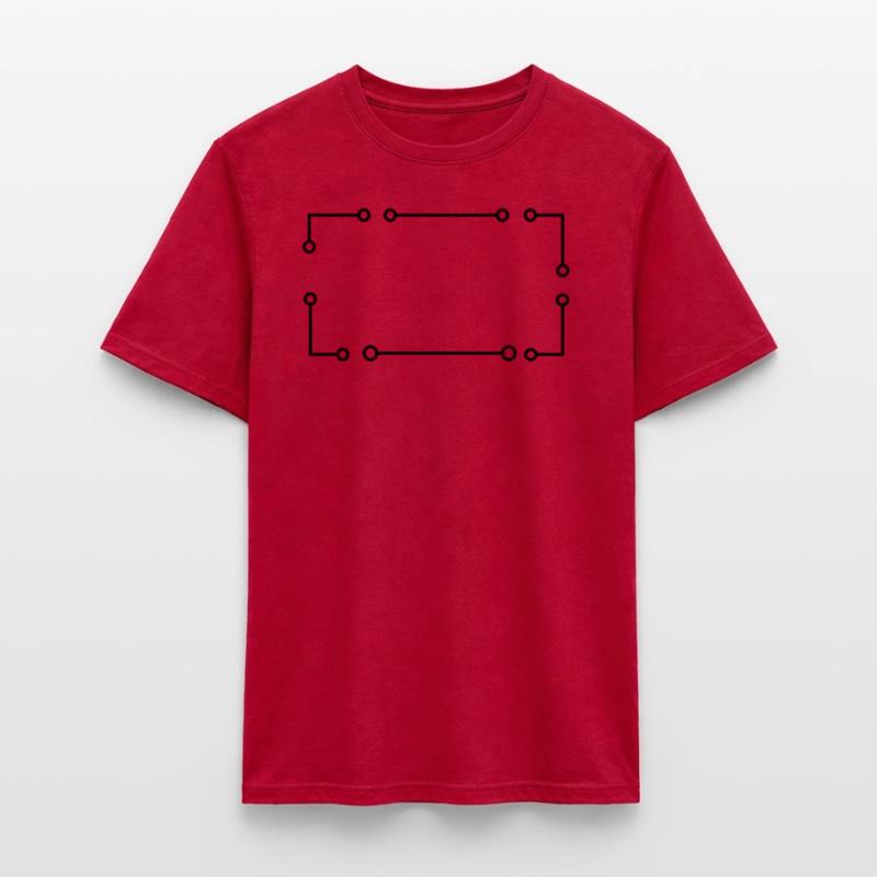 Black Electron Frame Rectangular Men’s T-shirt