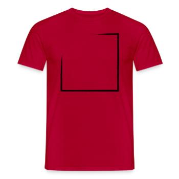 Cadre rectangulaire patiné - T-shirt homme - rouge - Devant - AI Model Male 178 dark (178cm)