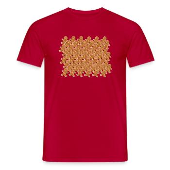 hommes de pain d'épice - T-shirt homme - rouge - Devant - AI Model Male 178 dark (178cm)