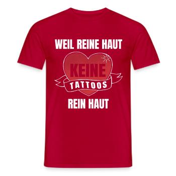 Weil reine Haut rein Haut Tattoofrei - Männer T-Shirt - Rot - Vorne - AI Model Male 178 dark (178cm)