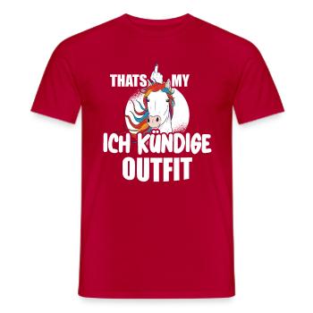 Ich Kündige - Arbeitsvertrag Job Arbeitsverhältnis - Männer T-Shirt - Rot - Vorne - AI Model Male 178 dark (178cm)