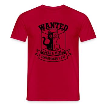 Schroedinger ́s Cat - Men's T-Shirt - red - Front - AI Model Male 178 dark (178cm)