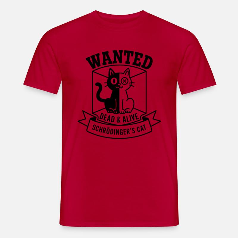 Schroedinger´s Katze - Männer T-Shirt - Rot