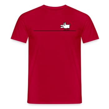 Witziger Hund - Männer T-Shirt - Rot - Vorne - AI Model Male 178 dark (178cm)