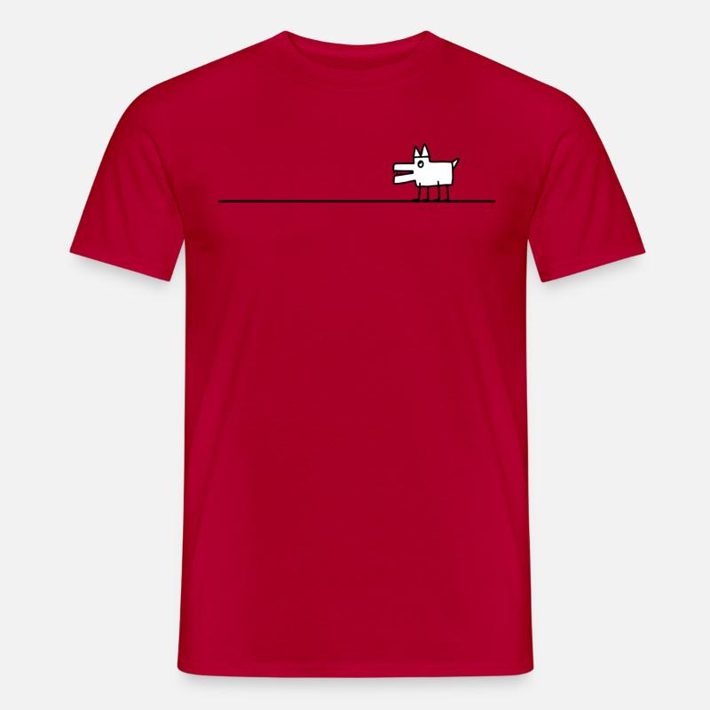 Witziger Hund - Männer T-Shirt - Rot