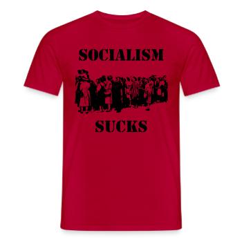 SOCIALISM SUCKS - Männer T-Shirt - Rot - Vorne - AI Model Male 178 dark (178cm)