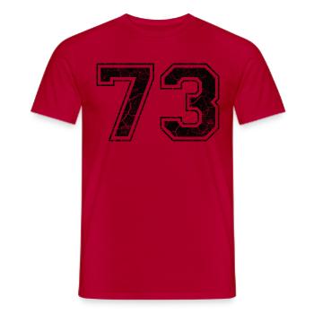 Paie 73 in Grunge Look - T-shirt homme - rouge - Devant - AI Model Male 178 dark (178cm)