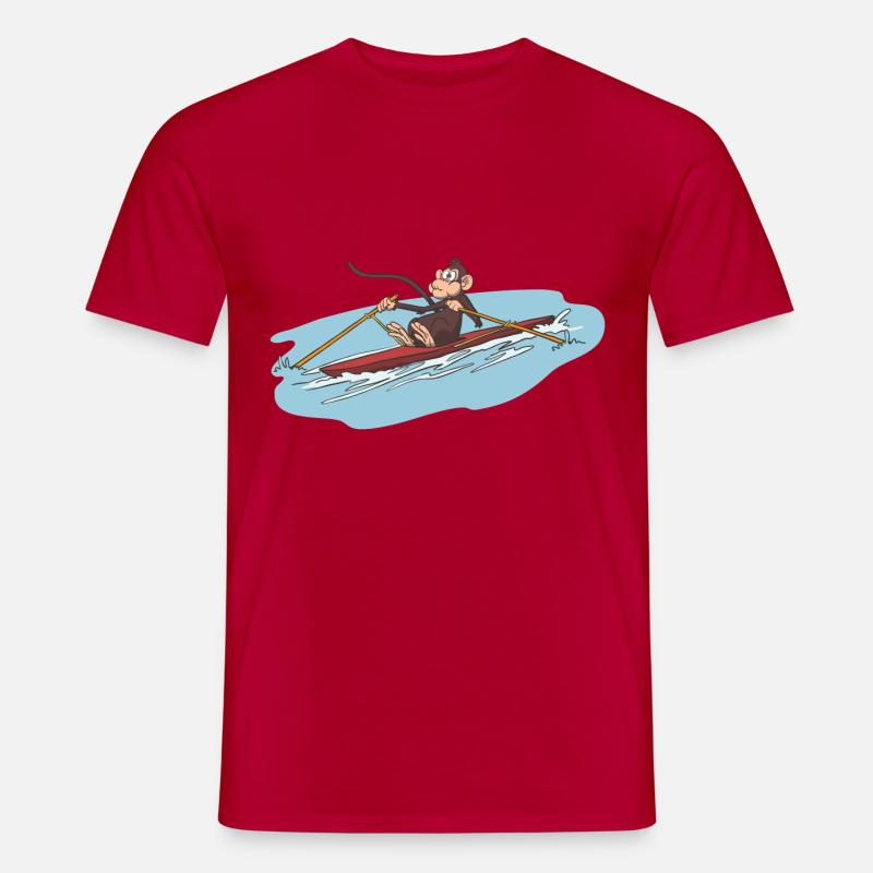 Einer Ruderer Affe Geschenk Idee - Männer T-Shirt - Rot