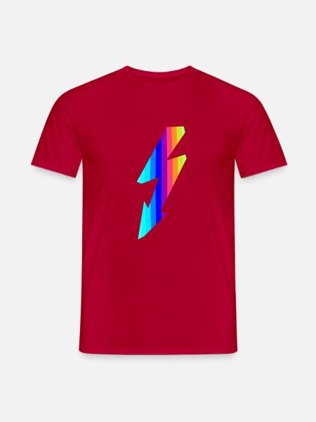 Flash of rainbow colors, Blitz aus Regenbogenfarbe - Männer T-Shirt - Rot