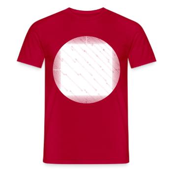 White round, white round. - Men's T-Shirt - red - Front - AI Model Male 178 dark (178cm)