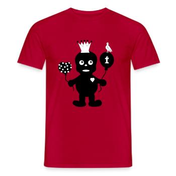 Kleiner Geist Grufti Gothic Horror Halloween Dark - Männer T-Shirt - Rot - Vorne - AI Model Male 178 dark (178cm)