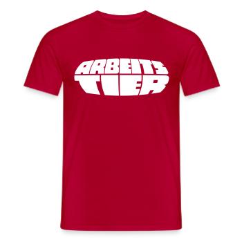 Arbeit - Männer T-Shirt - Rot - Vorne - AI Model Male 178 dark (178cm)