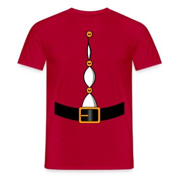Weihnachtsmann - Männer T-Shirt - Rot - Vorne - AI Model Male 178 dark (178cm)