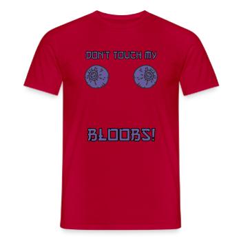 Don't touch my Bloobs! Halloween Costume - Männer T-Shirt - Rot - Vorne - AI Model Male 178 dark (178cm)