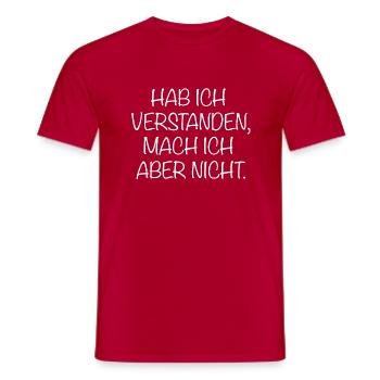 I understood, but I don't! Funny - Men's T-Shirt - red - Front - AI Model Male 178 dark (178cm)