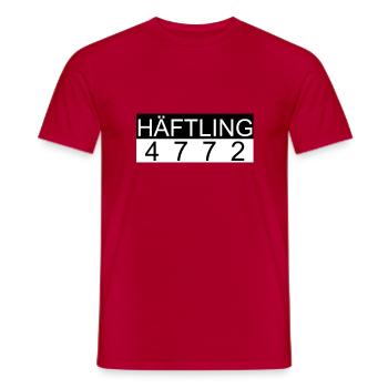 Insasse, Häftling, Sträfling Gefängnis Geschenk - Männer T-Shirt - Rot - Vorne - AI Model Male 178 dark (178cm)