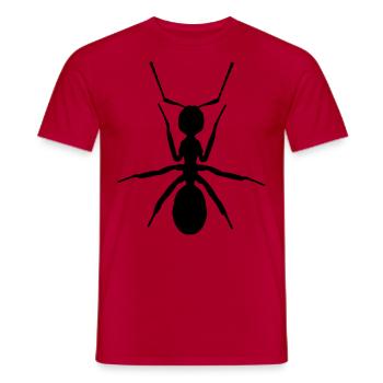 Ameise - Männer T-Shirt - Rot - Vorne - AI Model Male 178 dark (178cm)