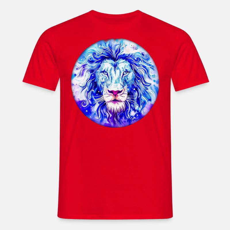Sternzeichen Löwe - Männer T-Shirt - Rot