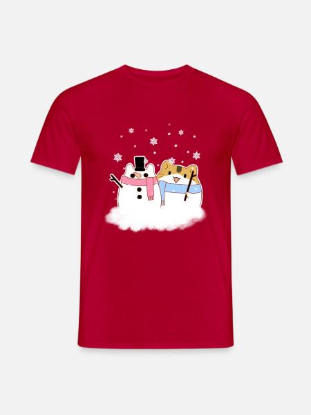 Hami with snowman - Men's T-Shirt - red