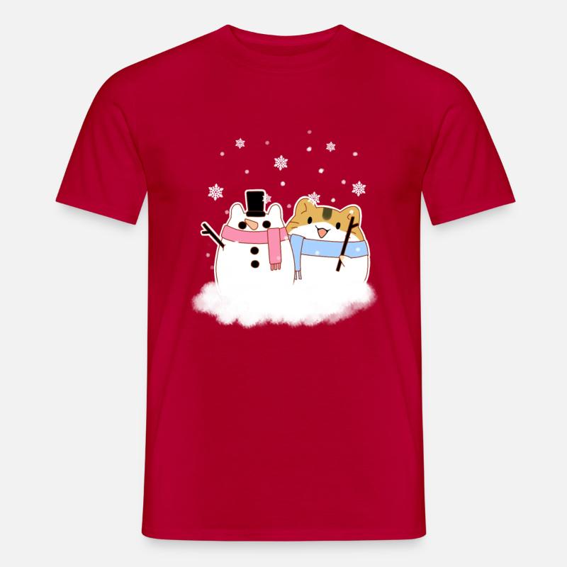 Hami mit Schneemann - Männer T-Shirt - Rot