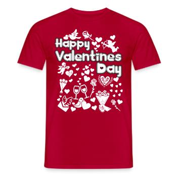 Valentinstag, Valentinstag, Valentinstag - Männer T-Shirt - Rot - Vorne - AI Model Male 178 dark (178cm)