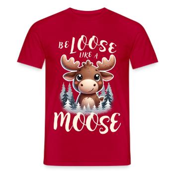 🫎 Be loose like a Moose 🫎 - Men's T-Shirt - red - Front - AI Model Male 178 dark (178cm)