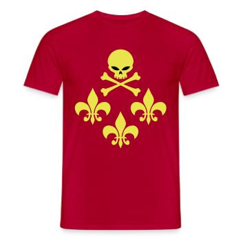 skull_lys - T-shirt homme - rouge - Devant - AI Model Male 178 dark (178cm)