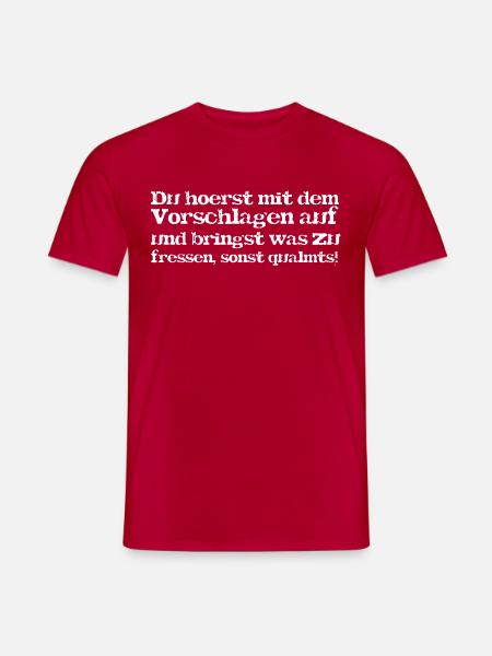 Sonst qualmts - Männer T-Shirt - Rot