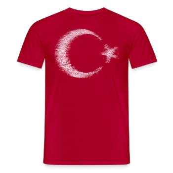 Conception de l’esquisse du drapeau de la Turquie - T-shirt homme - rouge - Devant - AI Model Male 178 dark (178cm)