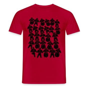 Hoseflower black - Men's T-Shirt - red - Front - AI Model Male 178 dark (178cm)
