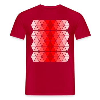 Rotes Verlaufsmuster - Männer T-Shirt - Rot - Vorne - AI Model Male 178 dark (178cm)