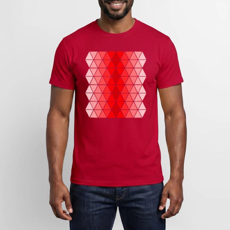 Red Gradient Pattern Men's T-Shirt
