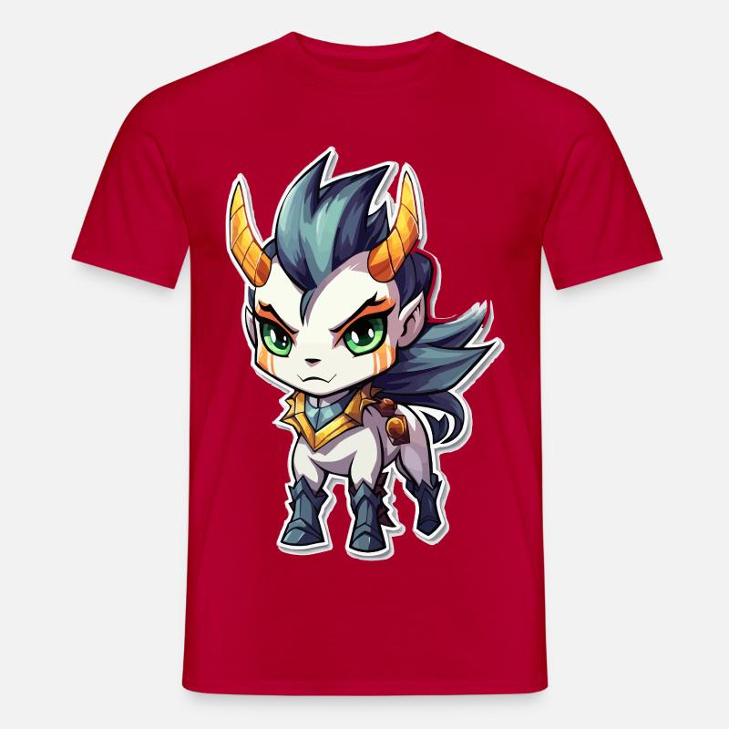 Chibi Dämonenpferd - Männer T-Shirt - Rot