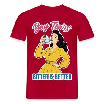 Boy Tears - Men's T-Shirt - red - Front - AI Model Male 178 dark (178cm)