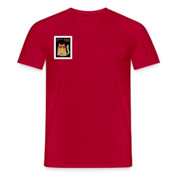 this cat doesn´t give a f*** - Männer T-Shirt - Rot - Vorne - AI Model Male 178 dark (178cm)