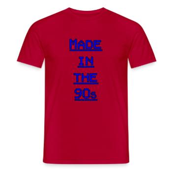 Made90sblau - Männer T-Shirt - Rot - Vorne - AI Model Male 178 dark (178cm)