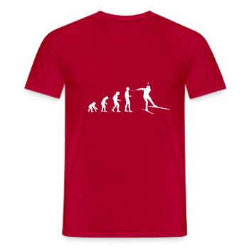 Biathlon - T-shirt homme - rouge - Devant - AI Model Male 178 dark (178cm)