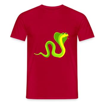 Serpent - T-shirt homme - rouge - Devant - AI Model Male 178 dark (178cm)