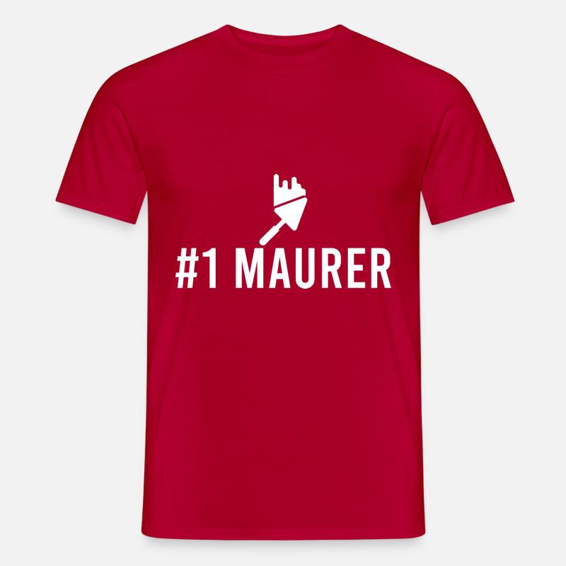 Maurer Nummer 1 - Männer T-Shirt - Rot