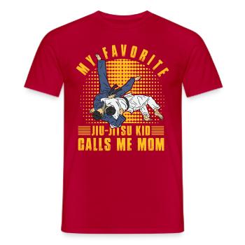 Mon Jiu-Jitsu Kid préféré m’appelle maman - T-shirt homme - rouge - Devant - AI Model Male 178 dark (178cm)