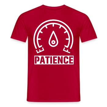 Patience - T-shirt homme - rouge - Devant - AI Model Male 178 dark (178cm)