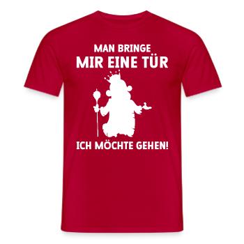 Man bringe mir eine Tür ich möchte gehen - Männer T-Shirt - Rot - Vorne - AI Model Male 178 dark (178cm)