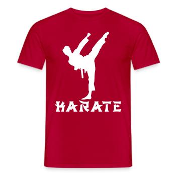 Karate - Männer T-Shirt - Rot - Vorne - AI Model Male 178 dark (178cm)