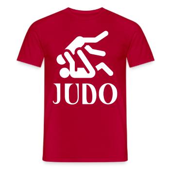Judo - T-shirt homme - rouge - Devant - AI Model Male 178 dark (178cm)